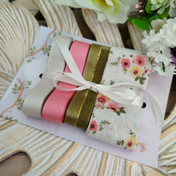 Kit de Fitas Coordenadas Linho Rustico Floral