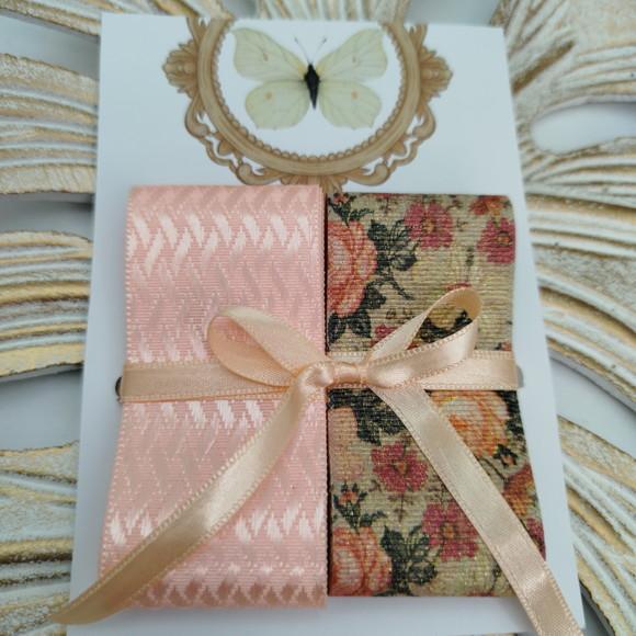 Kit de Fitas Decorativas - Florais Coral e Bege | 318798