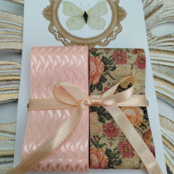 Kit de Fitas Decorativas - Florais Coral e Bege | 318798
