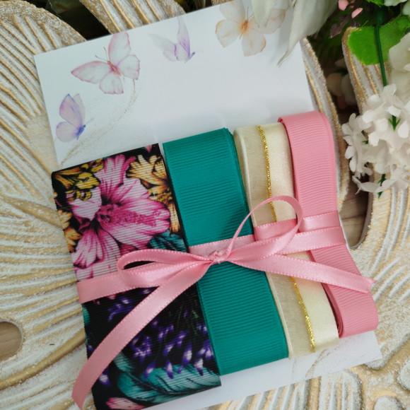 Kit de Fitas Decorativas Floral em Cores Coordenadas