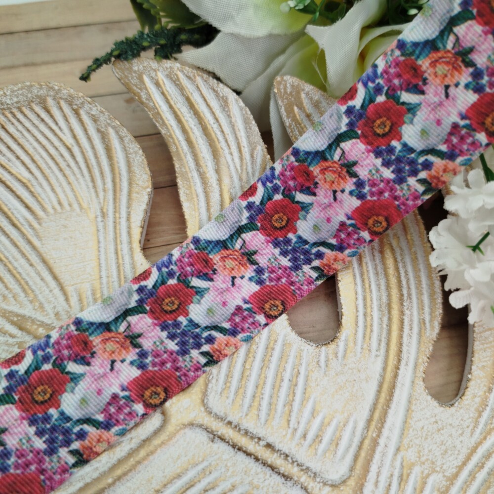 Fita Gorgurão 38mm No 09 Estampa Jardim Florido Multicolorido Vi