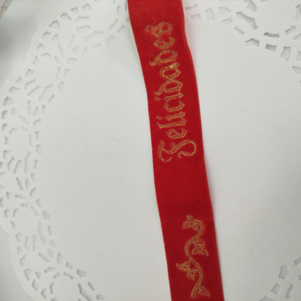 Kit de Fitas  e Enfeites Coordenados Tons Vermelho e Dourado