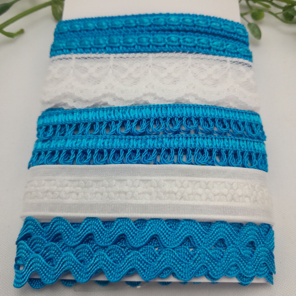 Kit de Aviamentos Coordenados Azul Royal e Branco