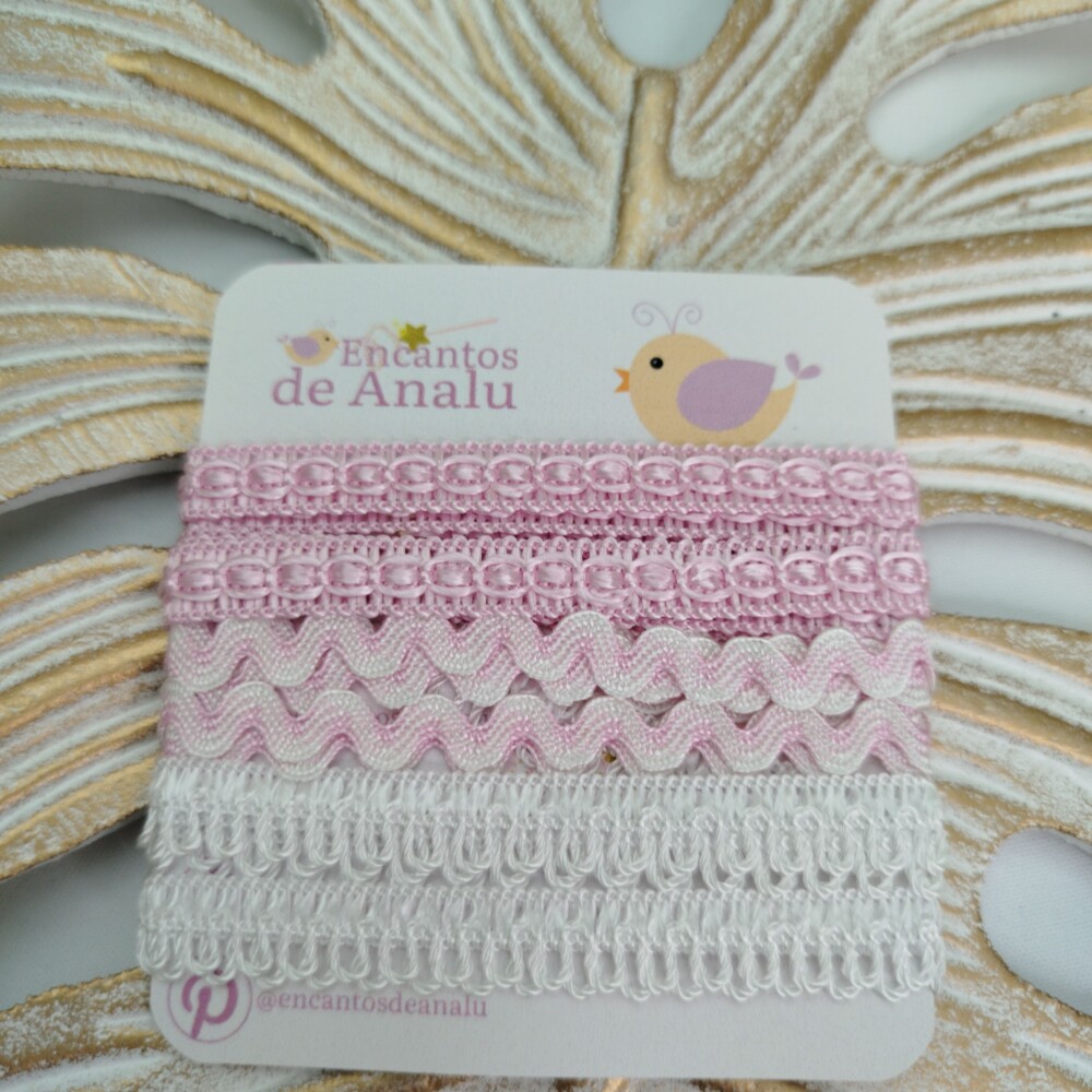 KIt de Passamanaria, Sianinha e Ponto Curva Branca e Rosa