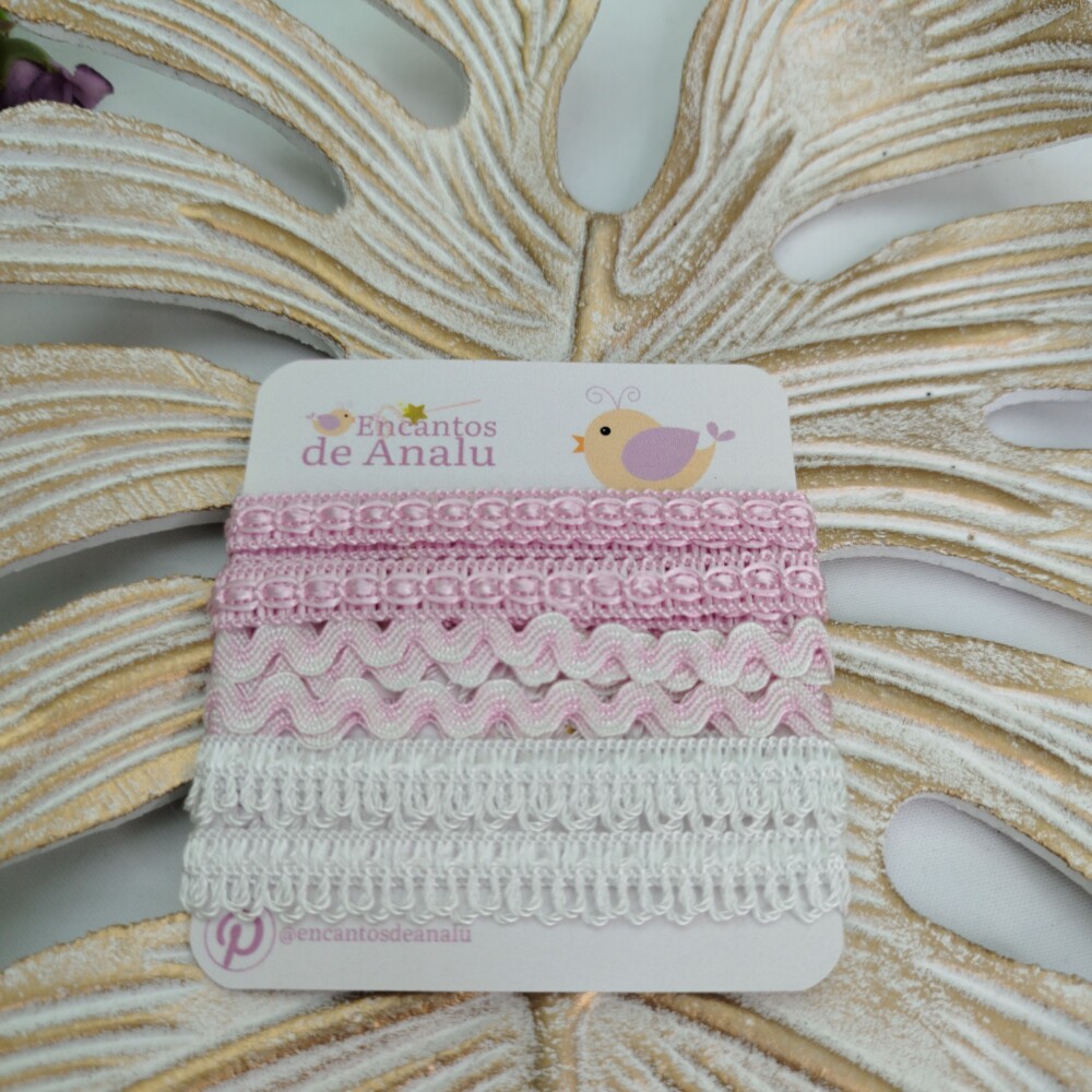 KIt de Passamanaria, Sianinha e Ponto Curva Branca e Rosa