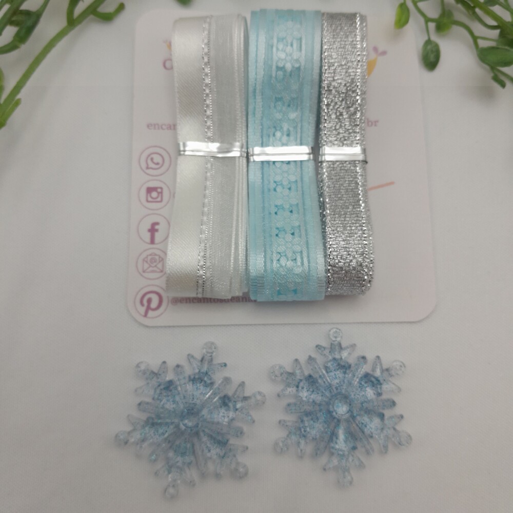 Kit de Fitas Cores e Texturas  Coordenadas Branco, Azul e Prata