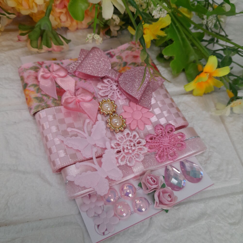 Kit Fitas e Enfeites Coordenados Rosa