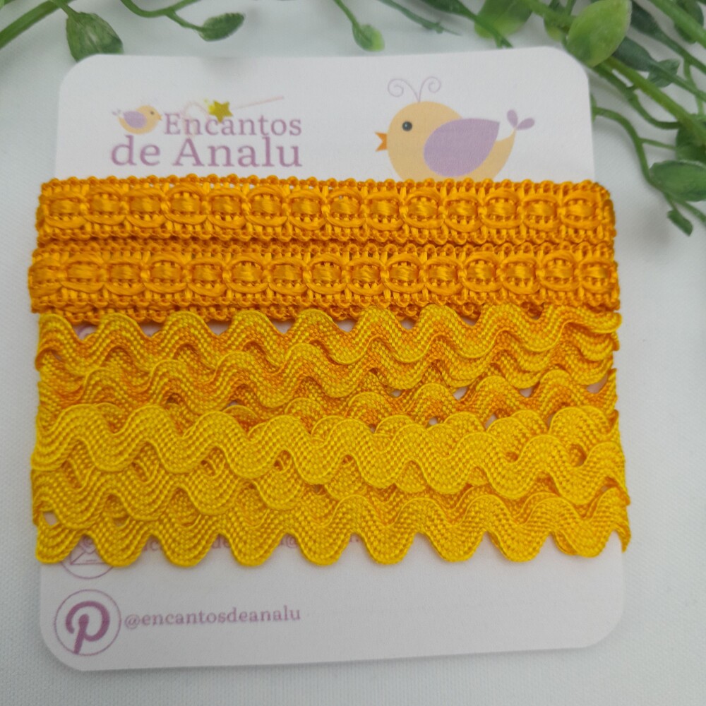 KIt de Aviamentos Amarelo e Laranja Coordenados