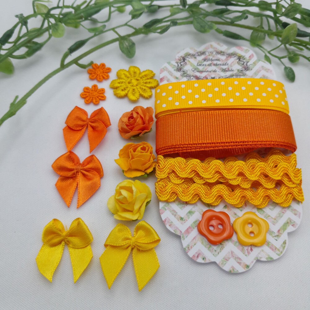 Cartela de Rendas e Florzinhas Cores Coordenados