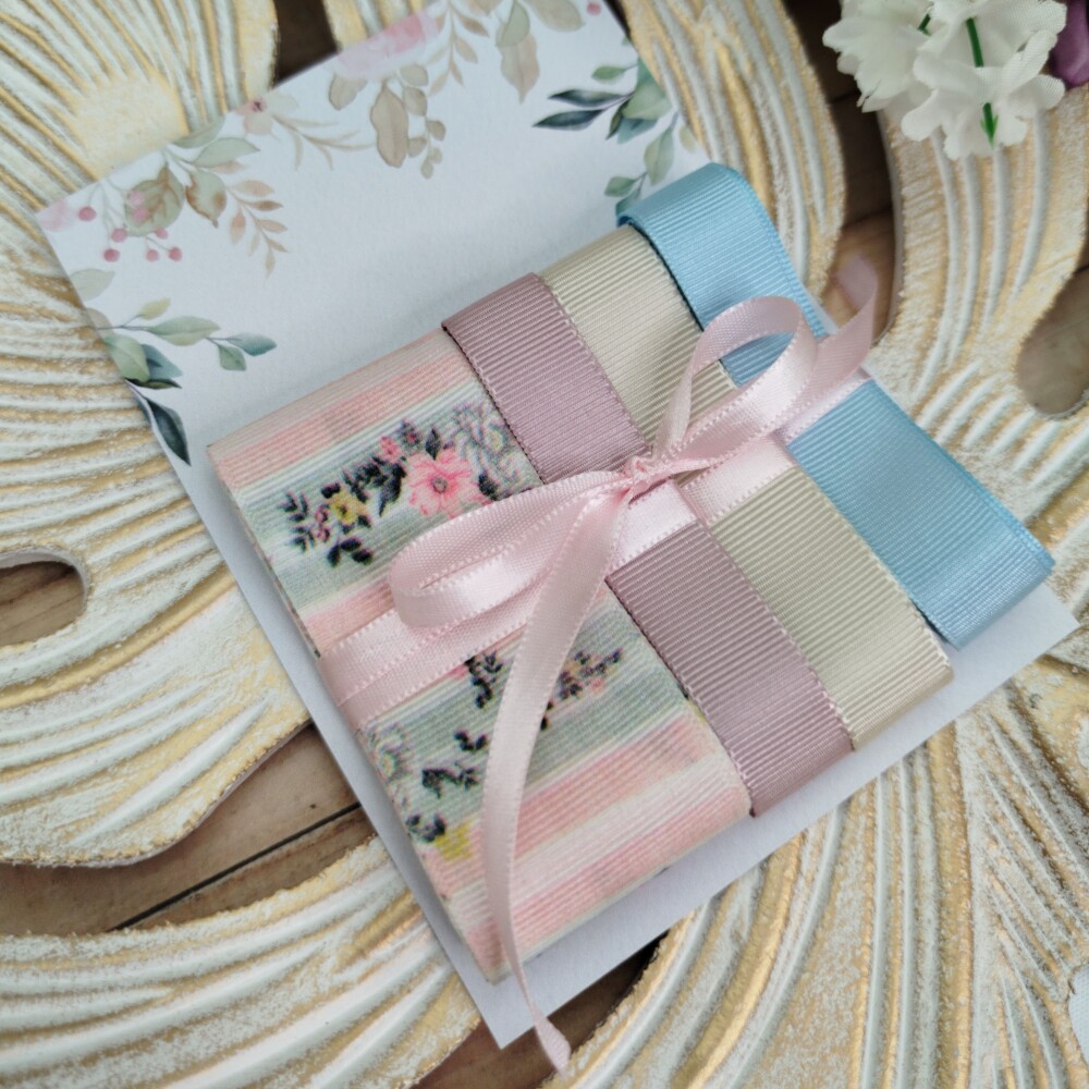Kit de Fitas Floral Vintage Pastel e Lisas Coordenadas