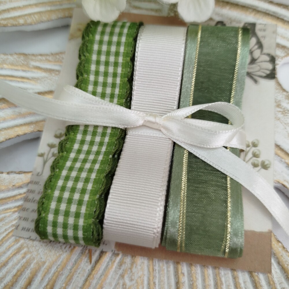 Kit de Fitas Coordenadas Xadrez Verde e Bege