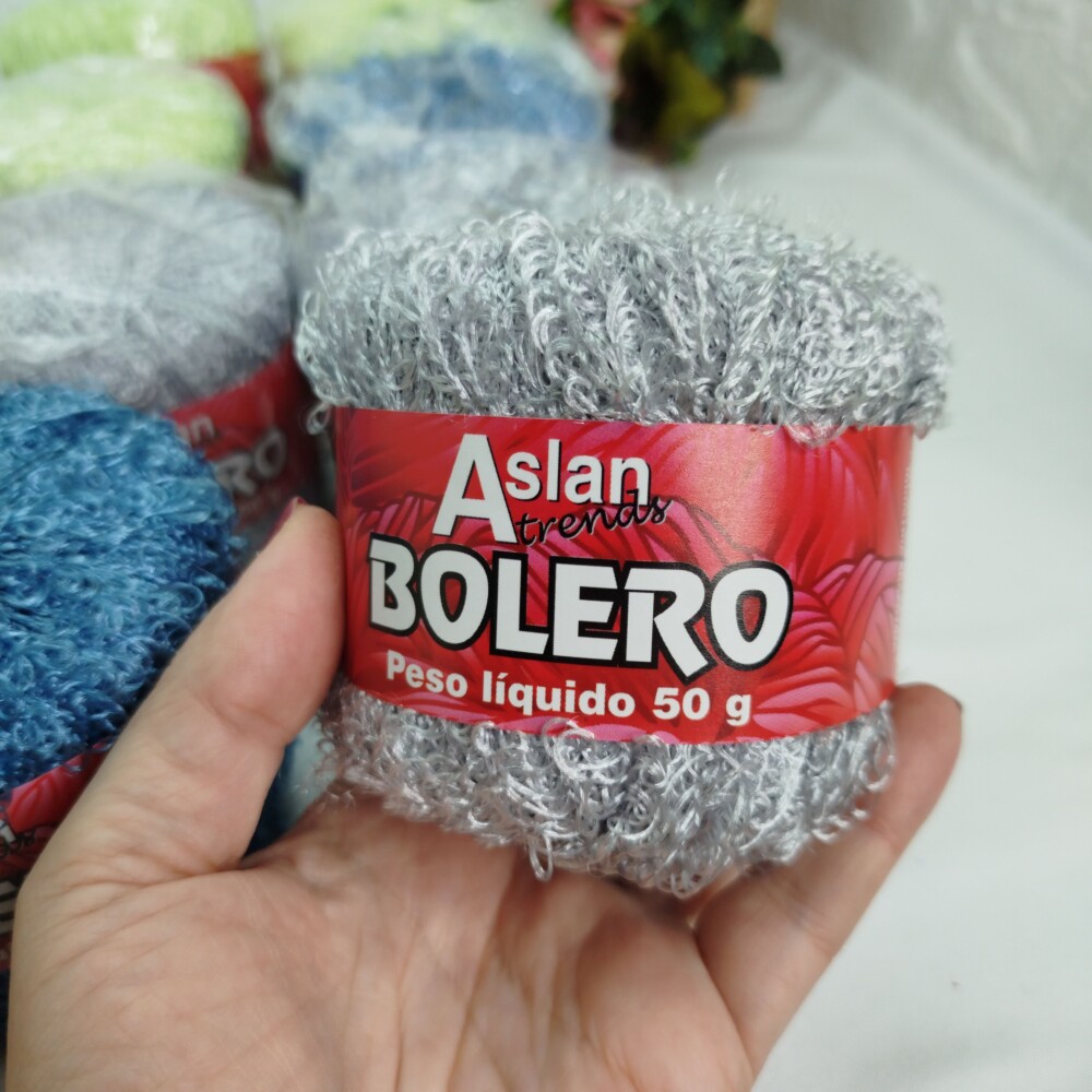 kit 12 novelos fio Aslan -linha Bolero trico e croche