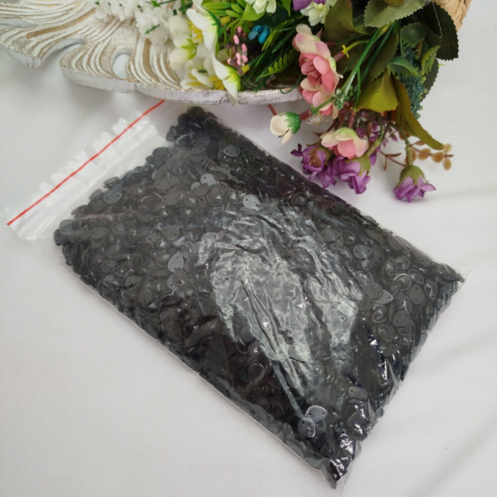 Chaton Acrilico Gota Cor Preto - 10 x 14 cm com Bordinha