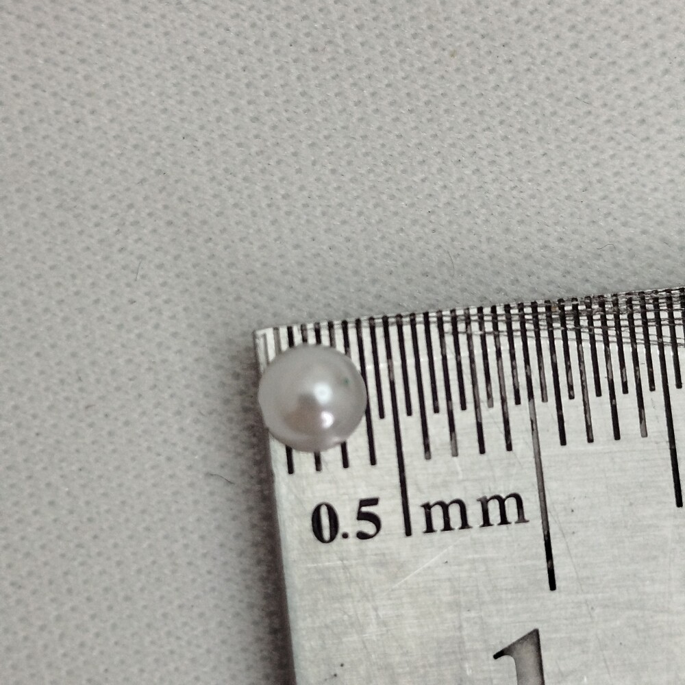 Meia Perola com furo 06mm Cor Champanhe - pacote com460 gramas