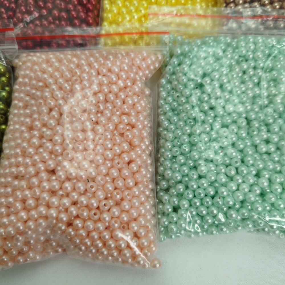 Kit 800 gramas Perolas Verde Agua, Preta,Salmão,Marrom, Bordo,Ve