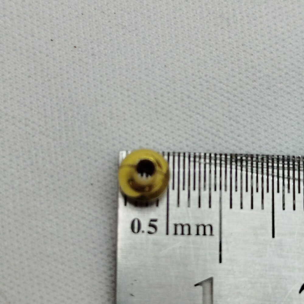 Perola Dourada - 5mm - com furo - pacote com 190 gramas