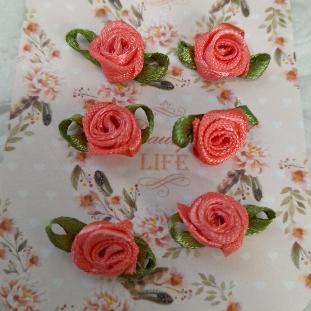 Florzinha Decorativa Rococo Salmão para Artesanato
