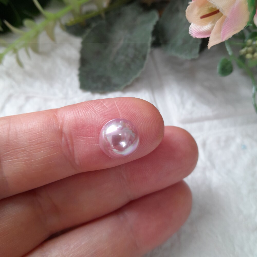 Meia pérola Rosa antigo - 10 mm - Cartela c/25 unidades
