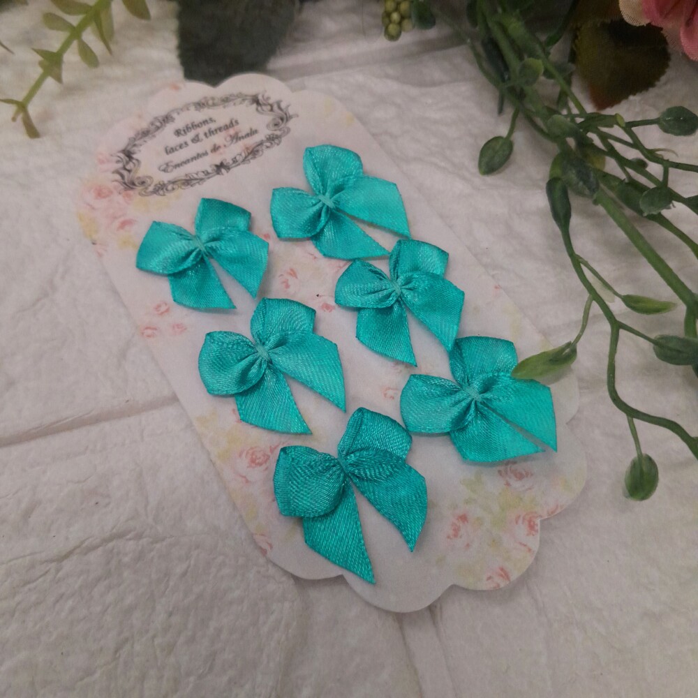 Laço Decorativo de Cetim Tiffany - Cartela com 6 unidades
