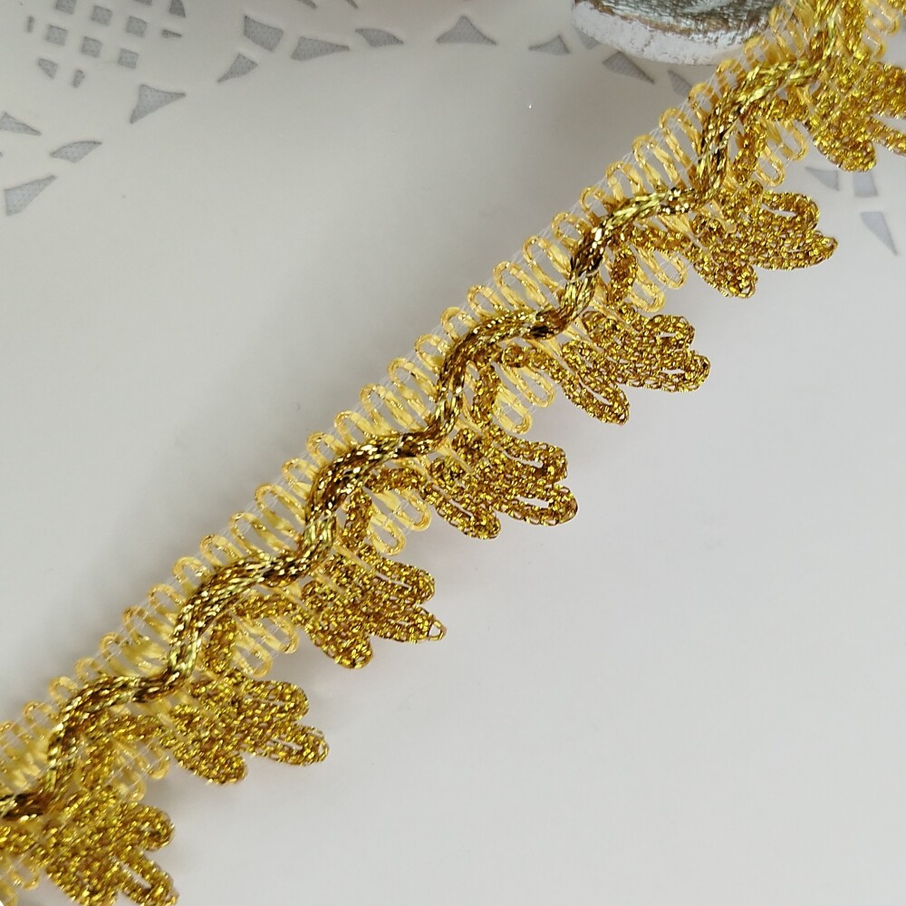 Galão Passamanaria Decorativo Dourado - Venda a Metro