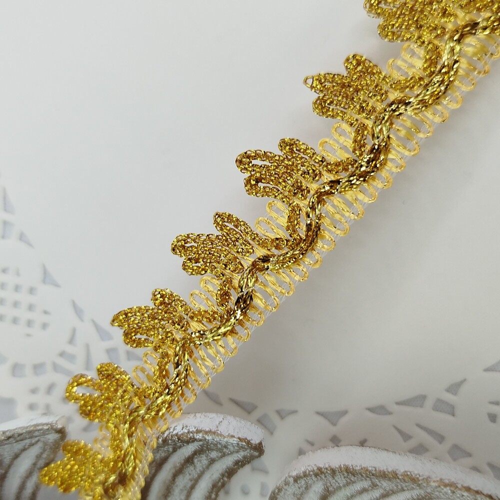 Galão Passamanaria Decorativo Dourado - Venda a Metro