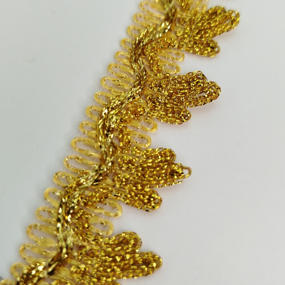 Galão Passamanaria Decorativo Dourado - Venda a Metro