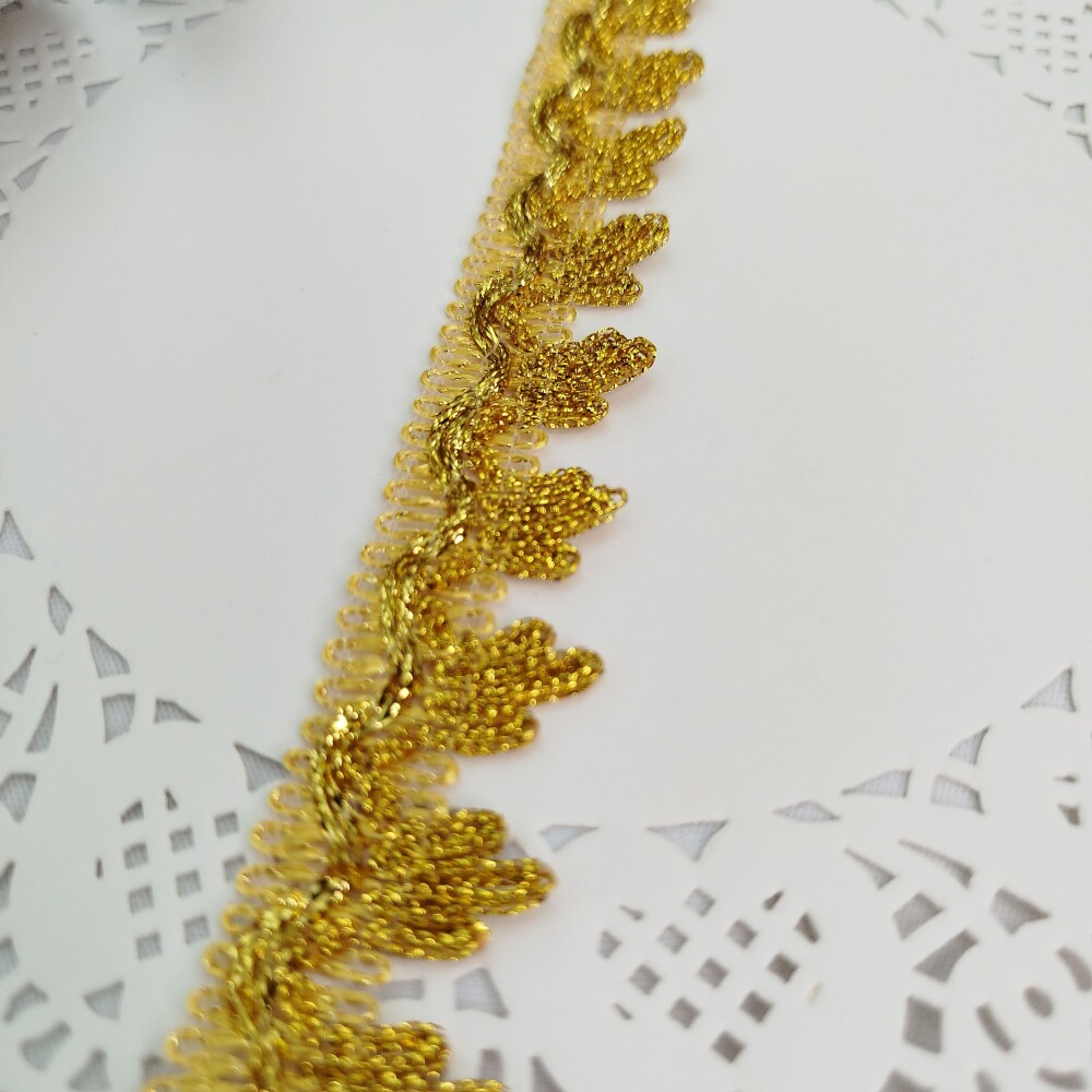 Galão Passamanaria Decorativo Dourado - Venda a Metro