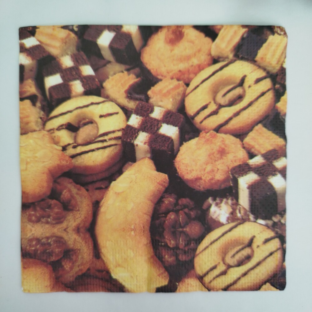 5 Guardanapos para Decupagem Cookies e Doces