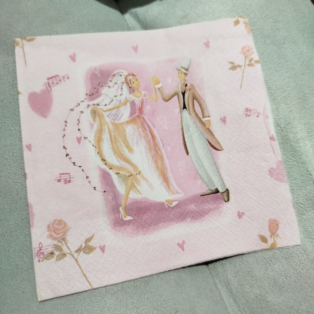 Guardanapo de Papel para Decupagem importado tema Noivos