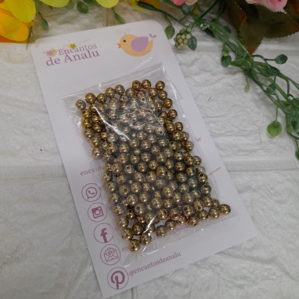 Perola Ouro Velho - 6mm - Pacote com 20 gramas