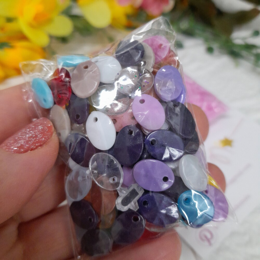 Mix de Canutilhos, Apliques Miçangas Coloridas