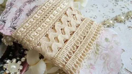Kit de Aviamentos Coordenados Azul Bebe - Passamanaria, Sianinha, Ponto Curva