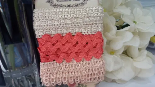 Kit De Aviamentos Coordenados Bege, Salmão e Coral