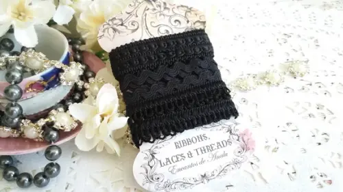 Kit de Aviamentos Preto (Sianinha, Passamanaria, Ponto Curva)
