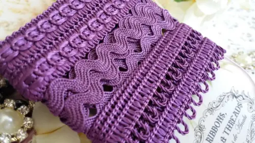 Kit de Aviamentos Coordenados Roxo: Sianinha, Passamanaria e Pont