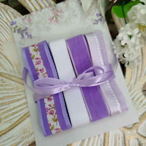 Kit de Fitas Coordenadas Floral Lilas, Roxo e Lavanda