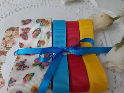 Kit De Fitas De Gorgurão Borboletinhas Coloridas