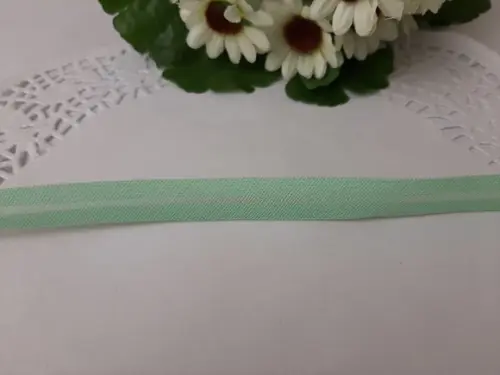 Vies de Algodão Verde Agua - 1 cm de largura  | Lote com 5 metros
