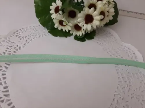 Vies de Algodão Verde Agua - 1 cm de largura  | Lote com 5 metro