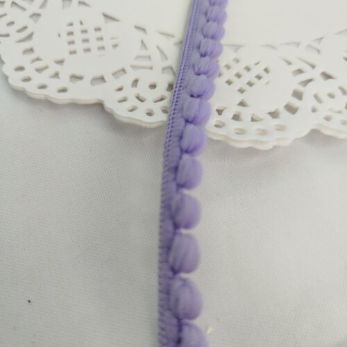 Fita Pompom Lilas 13 mm - Lote de 3 metros | Artesanato Criativo 
