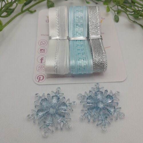 Kit de Fitas Cores e Texturas  Coordenadas Branco, Azul e Prata