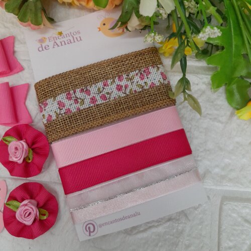 Kit de Fitas,  Enfeites e Ornamentos Coordenados Juta Estilo Rust