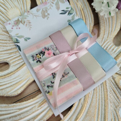 Kit de Fitas Floral Vintage Pastel e Lisas Coordenadas