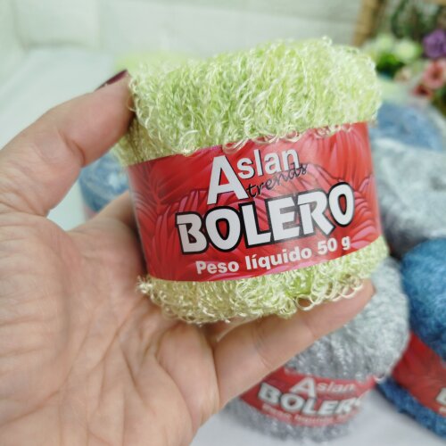 kit 12 novelos fio Aslan -linha Bolero trico e croche