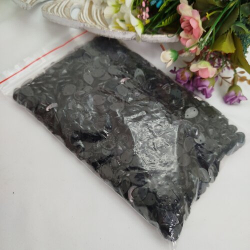 Chaton Acrilico Gota Cor Preto - 10 x 14 cm com Bordinha - Pacote com Aprox. 240 Gramas
