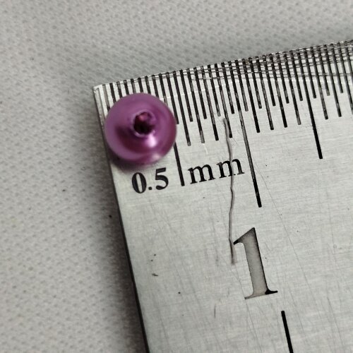 Perola Abs com furo 05mm Cor Fucsia - pacote com 300 gramas