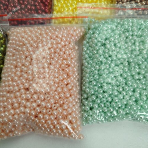 Kit 800 gramas Perolas Verde Agua, Preta,Salmão,Marrom, Bordo,Ve