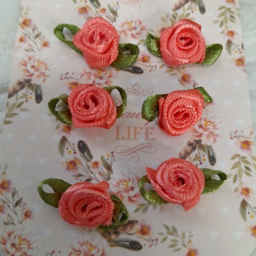 Florzinha Decorativa Rococo Salmão para Artesanato