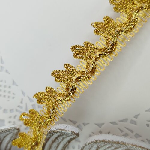Galão Passamanaria Decorativo Dourado - Venda a Metro