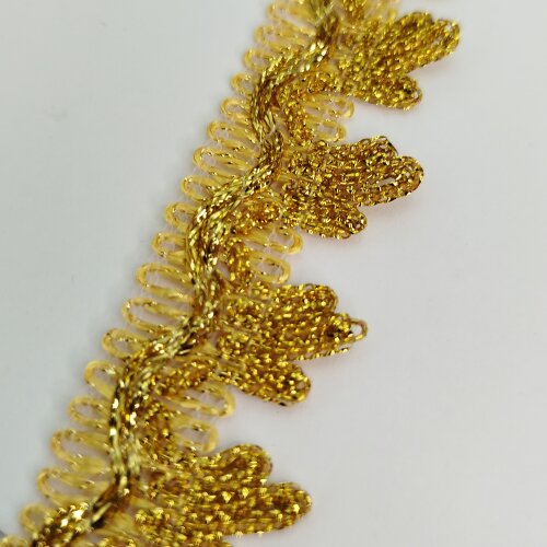 Galão Passamanaria Decorativo Dourado - Venda a Metro